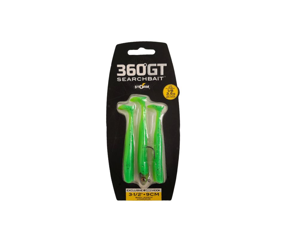 Storm 360GT Searchbait Esca 9cm 3pezzi Colore Lime Treuse - Animaliapet