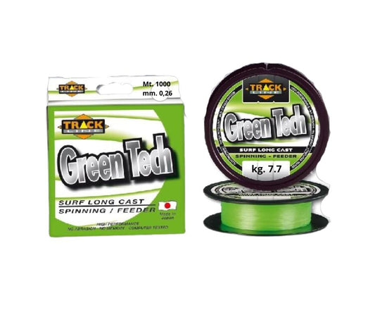 Track Line Green Tech 0.26mm 7.7kg 1000mt Monofilo per la Pesca