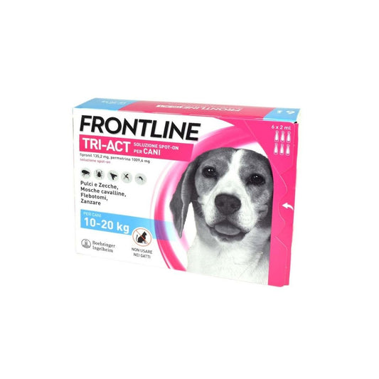 Frontline Tri-Act Spot On 6 Pipette 2ml Cani 10-20Kg - Animaliapet