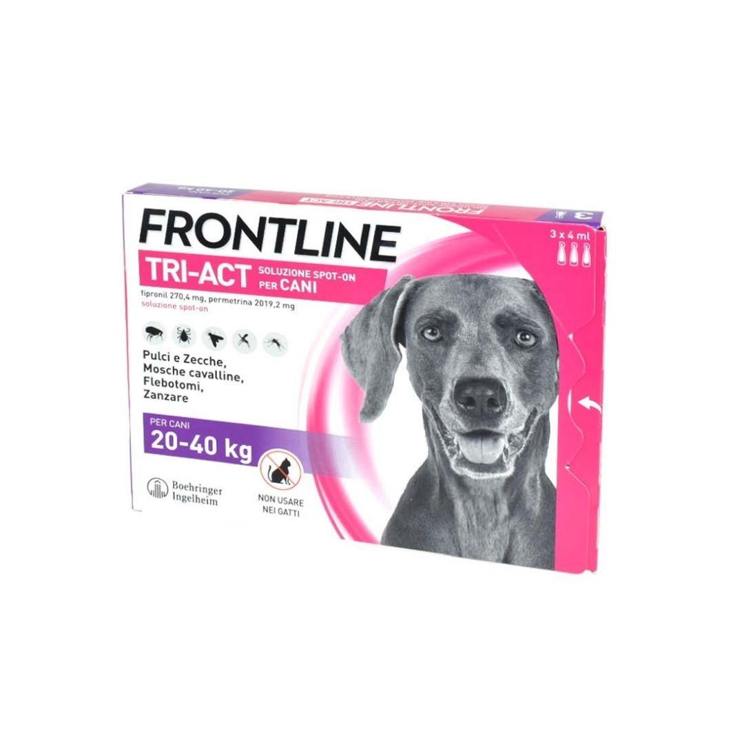 Frontline Tri-Act Spot On 3 Pipette 4ml Cani 20-40Kg - Animaliapet