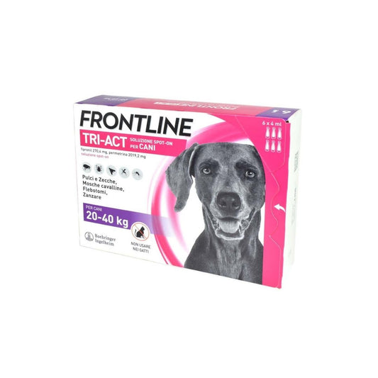 Frontline Tri-Act Spot On 6 Pipette 4ml Cani 20-40Kg - Animaliapet