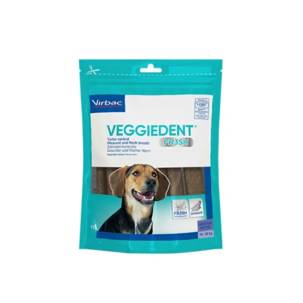 Virbac Veggiedent Fresh M Snack Igiene orale snack Cani 10-30kg - Animaliapet