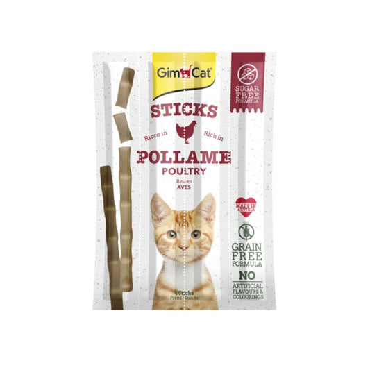 Gimcat Stick Pollame 4x5g Snack per Gatti