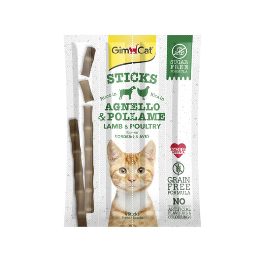 Gimcat Stick Agnello e Pollame 4x5g Snack per Gatti