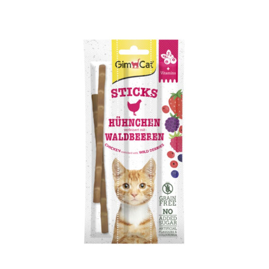 Gimcat Stick Pollo e Frutti di Bosco 3x5g Snack per Gatti
