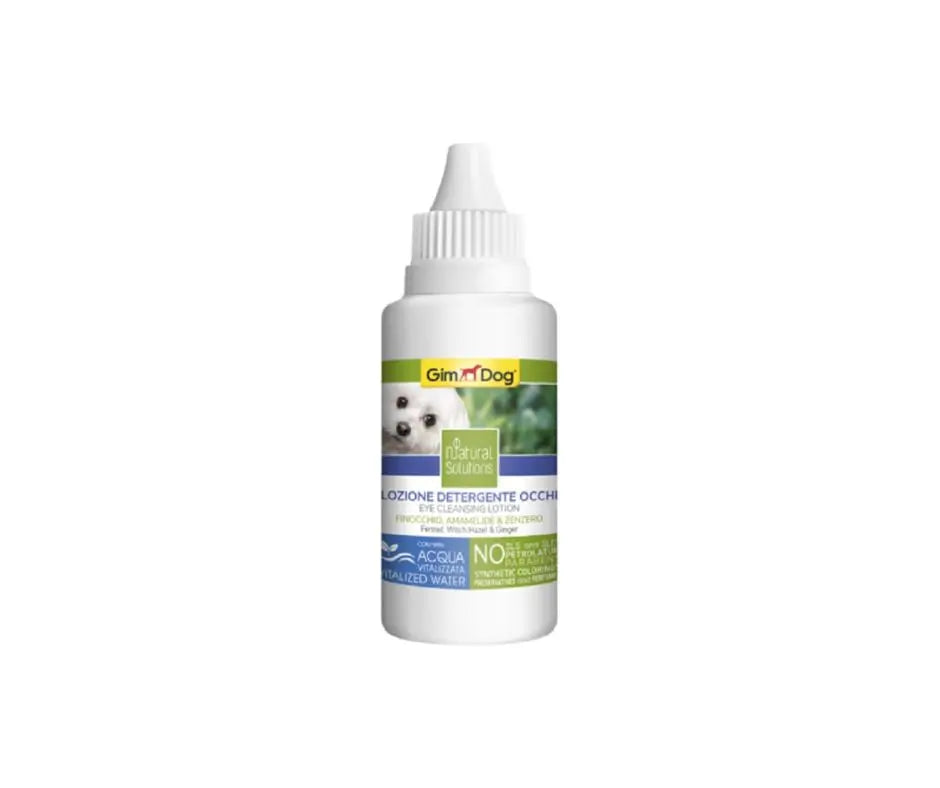 GimDog Natural Solution Lozione Detergente Occhi 50ml CaniCura OcchiAnimaliapet