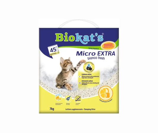 BioKat's Micro Extra Bianco Fresh Lettiera 7kg per GattiLettiera GattiAnimaliapet