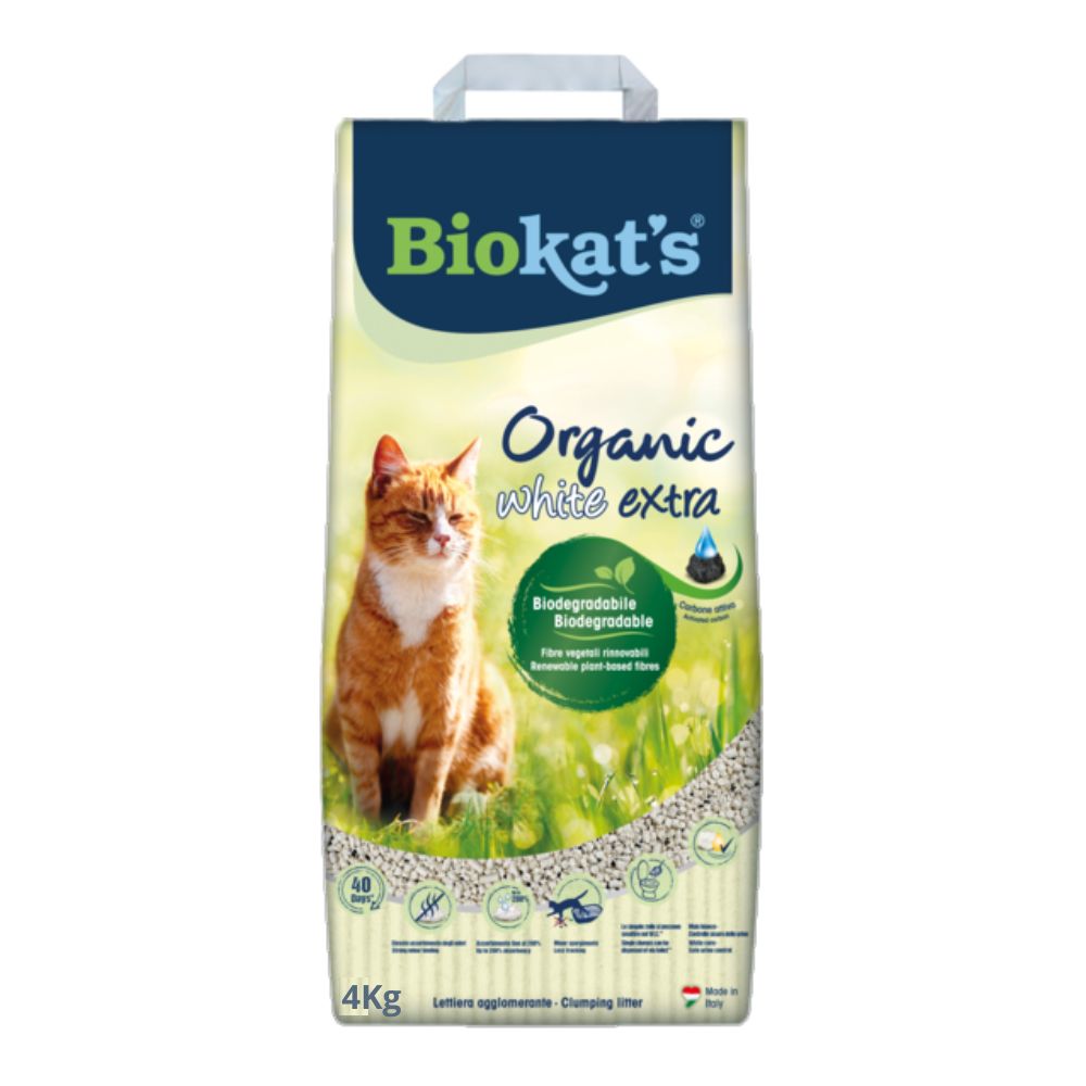 BioKat's Organic White Extra 4kg Lettiera per Gatti