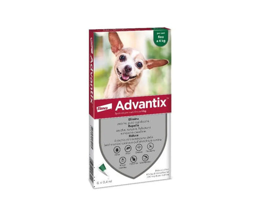 Advantix Spot On 6 Pipette 0.4ml per Cani fino a 4Kg - Animaliapet