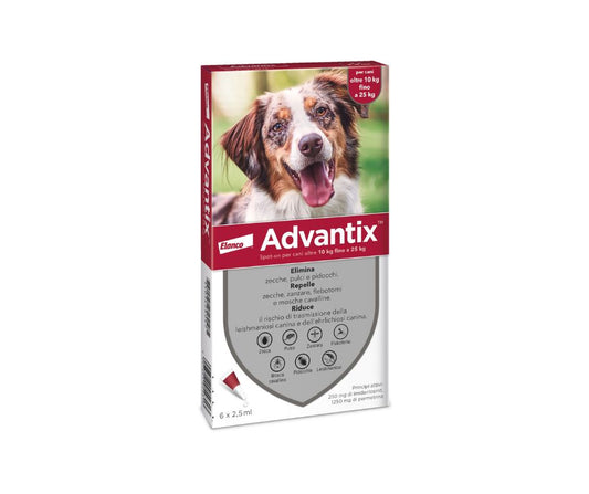 Advantix Spot On 6 Pipette 2.5ml per Cani 10-25Kg - Animaliapet