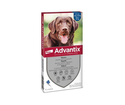 Advantix Spot On 6 Pipette 4.0ml per Cani 25-40Kg - Animaliapet