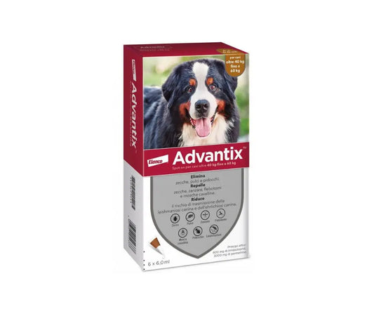 Advantix Spot On 6 Pipette 6.0ml per Cani 40-60Kg - Animaliapet