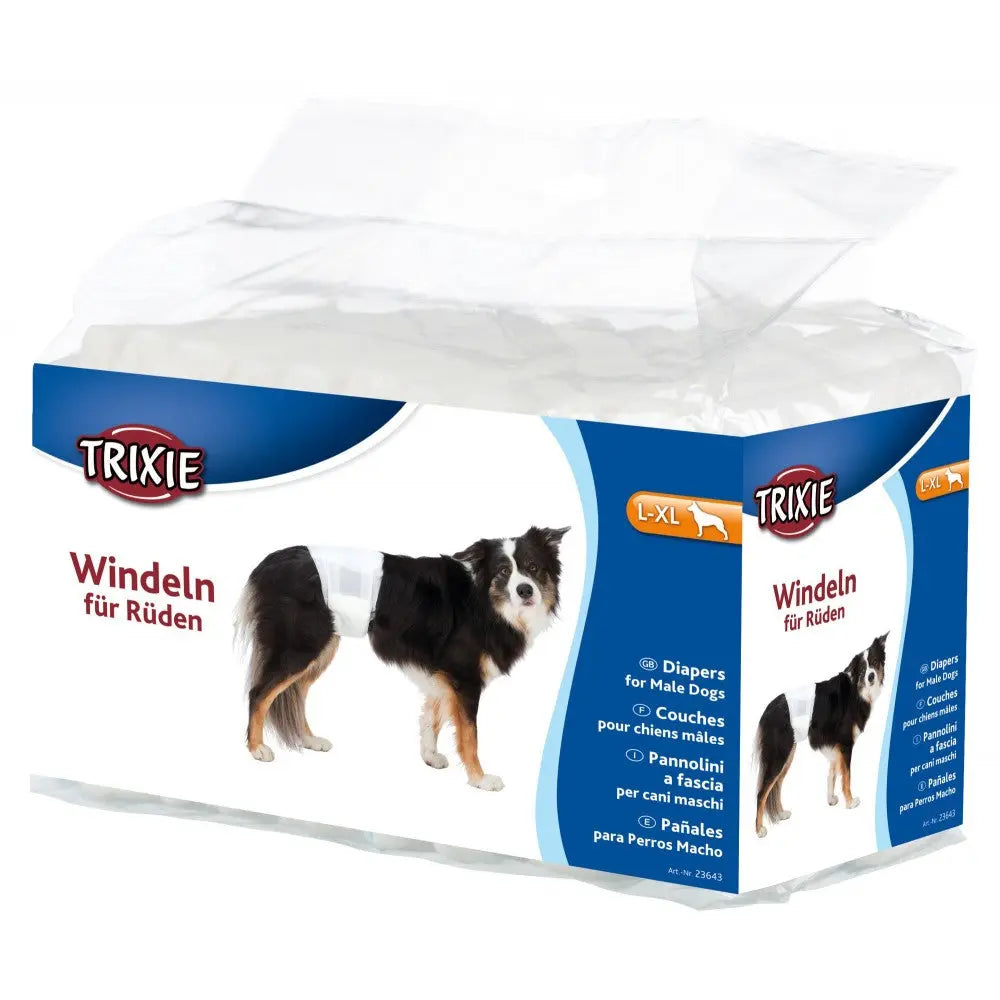 Trixie Pannolini a Fascia Per Cani Maschi L-XL 12Pz - Animaliapet