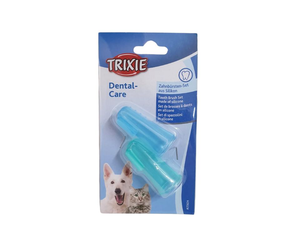 Trixie Set di spazzolini da dito in silicone per Cani e Gatti - Animaliapet