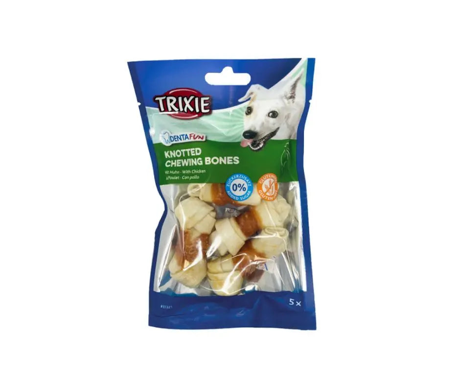 Trixie DentaFun Osso Annodato Con Pollo 5cm 70g Snack Per Cani - Animaliapet