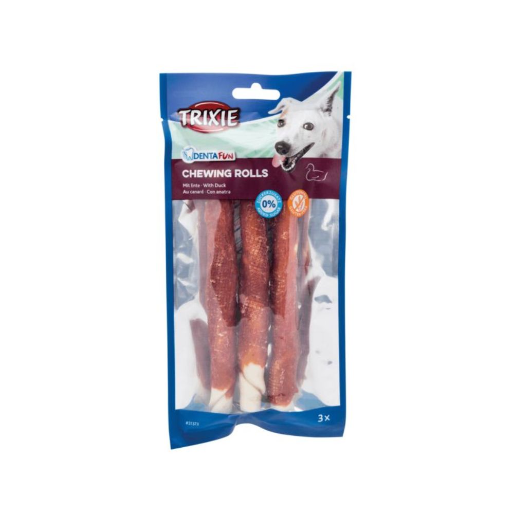 Trixie DentaFun Chewing Rolls con Anatra 17cm 3pz 140g Snack per Cani