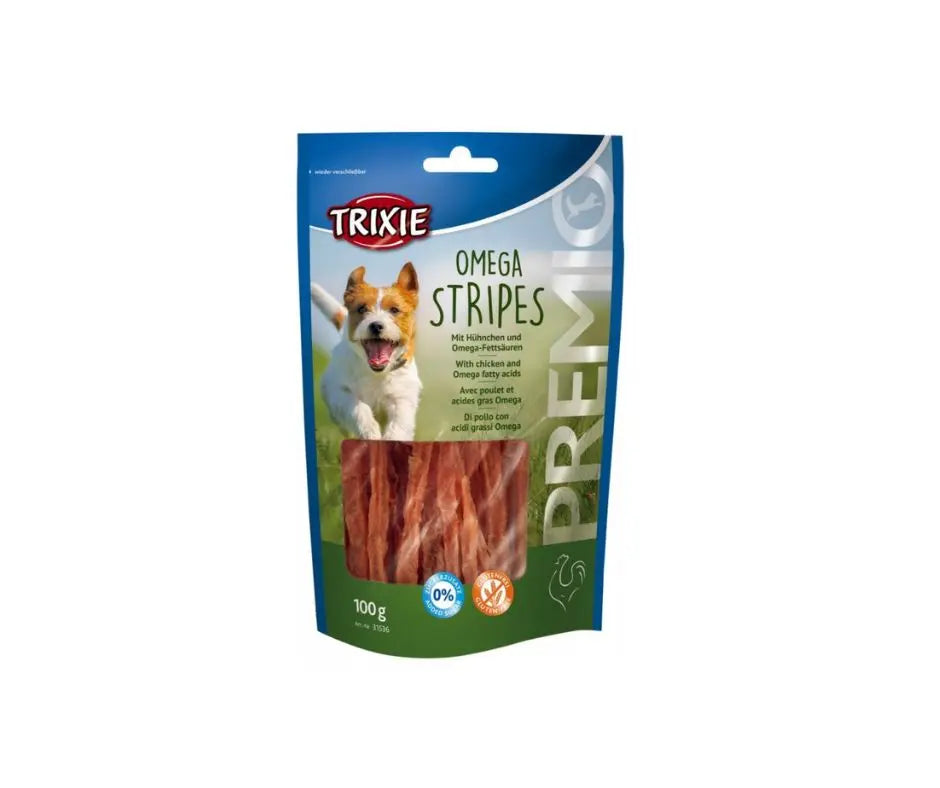 Trixie Premio Omega Stripes di Pollo Snack Per Cani 100g - Animaliapet