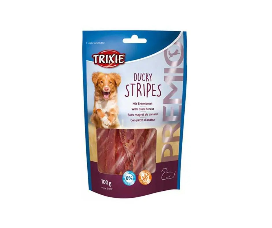 Trixie Premio Ducky Stripes con Petto Anatra Snack Cani 100g - Animaliapet