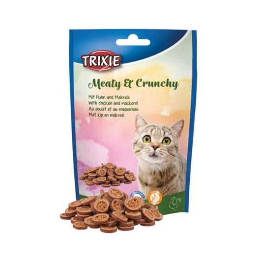 Trixie Meaty & Crunchy Pollo e Sgombro Snack per Gatti 50g - Animaliapet