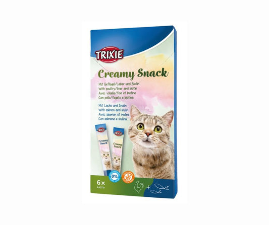 Trixie Creamy Snacks Pollo e Salmone Confezione 6x15g Snack Per Gatti - Animaliapet