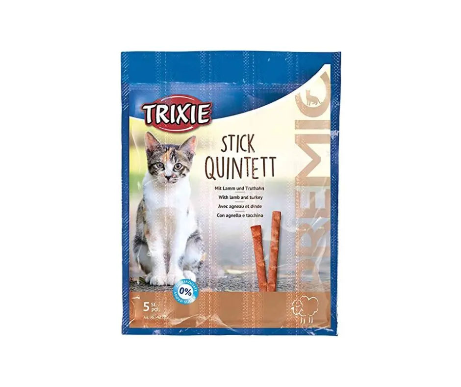 Trixie Premio Stick Quintett Con Agnello e Tacchino 5x5gr Snack per Gatti - Animaliapet