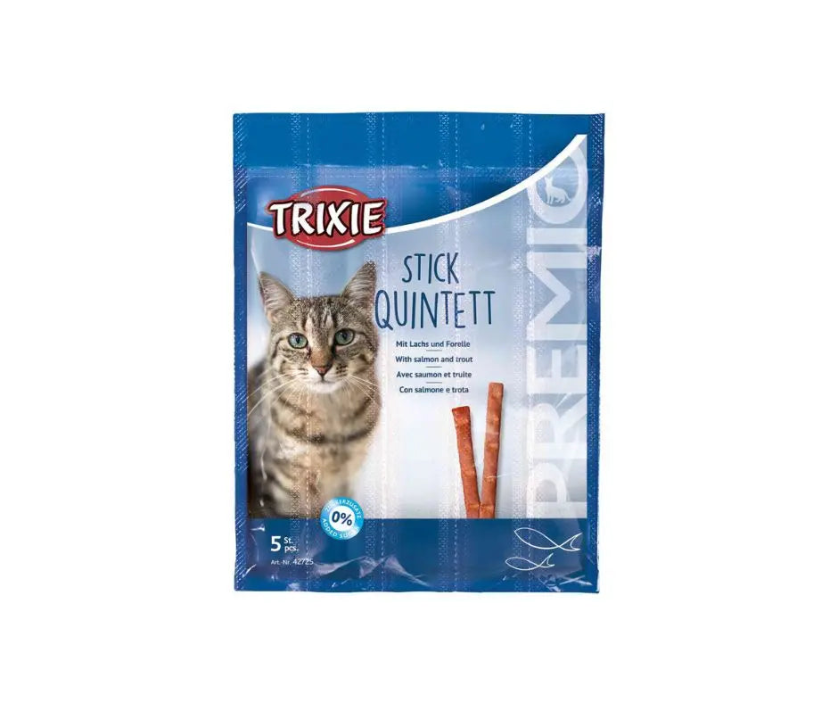 Trixie Premio Stick Quintett Con Salmone e Trota 5x5gr Snack per Gatti - Animaliapet