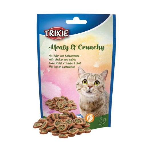 Trixie Meaty & Crunchy Pollo e Catnip Snack per Gatti 50g - Animaliapet