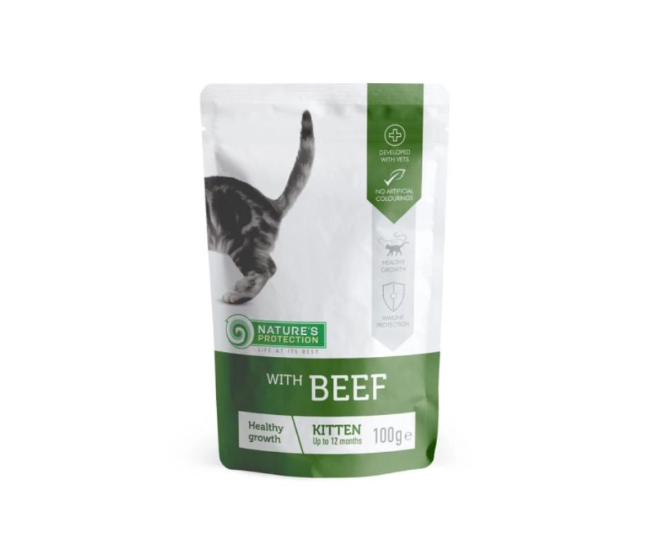 Nature's Protection Healthy Growth con Manzo Kitten Bustina per Gattini 100g - Animaliapet