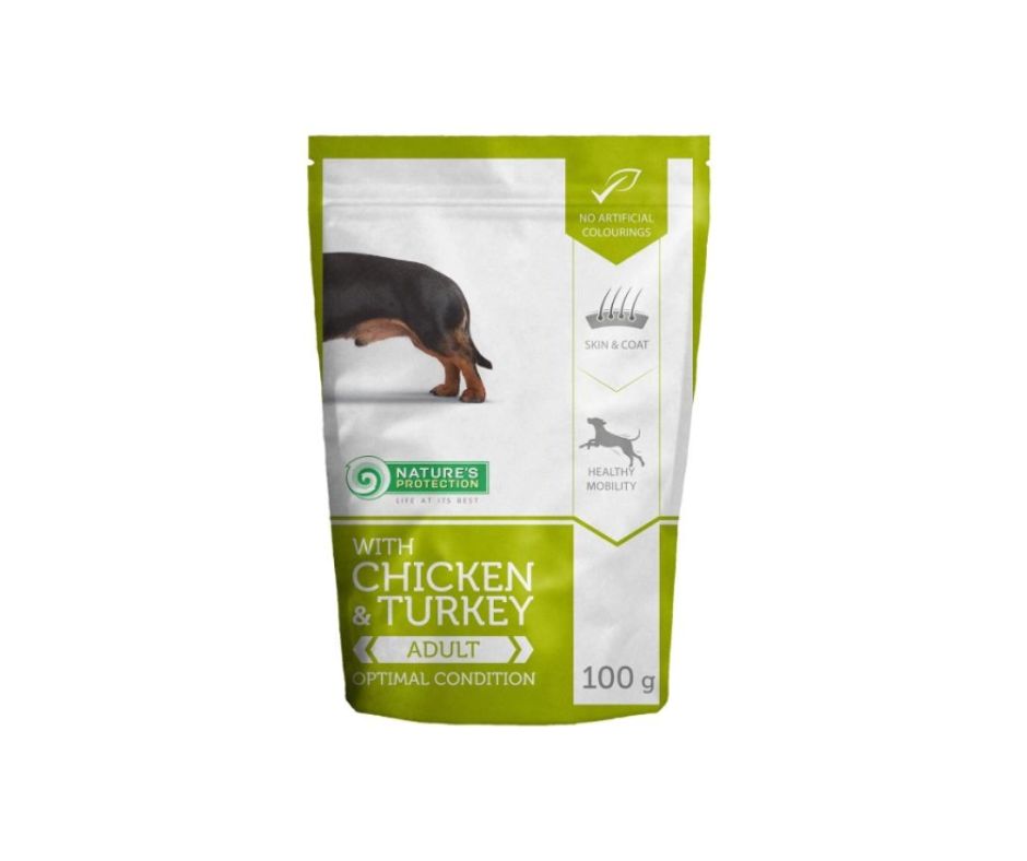 Nature's Protection Optimal Condition con Pollo e Tacchino Bustina per Cani 100g - Animaliapet