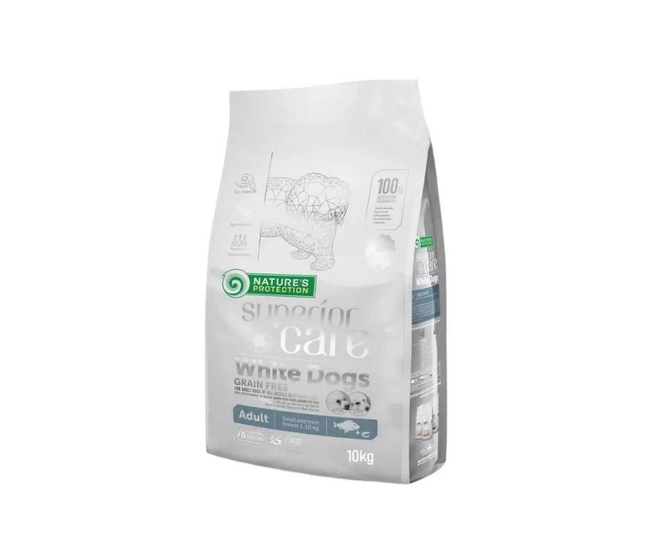 Nature's Protection White Dogs Pesce Bianco Small e Mini Adult 10kg Crocchette Cani - Animaliapet