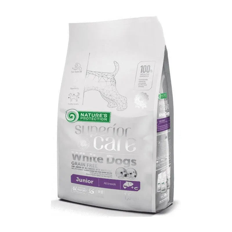 Nature's Protection White Dogs Salmone Junior 1,5kg Crocchette Cani Cuccioli - Animaliapet