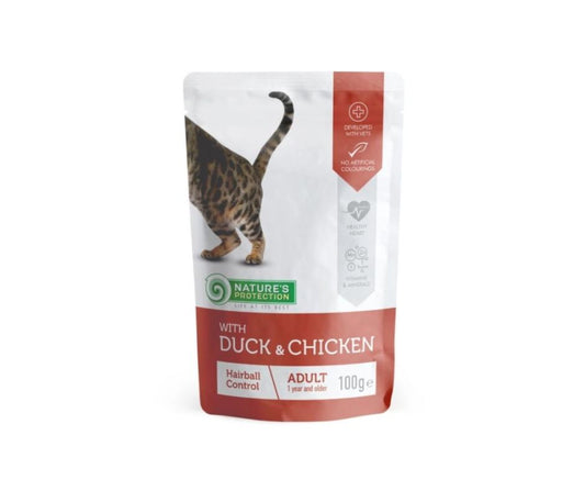 Nature's Protection Hairball Control con Anatra e Pollo Bustina per Gatti 100g - Animaliapet