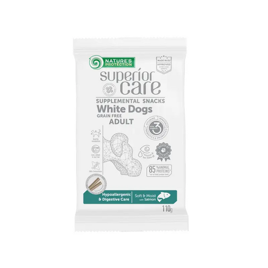 Nature's Protection White Dogs Hypoallergenic & Digestive Care Snack Cani 110g - Animaliapet