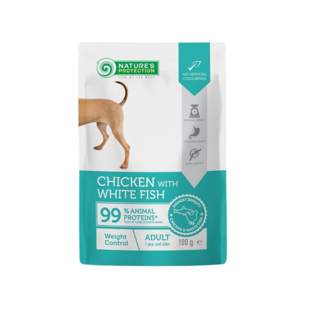 Nature's Protection Weight Control con Pollo e Pesce Bianco Bustina per Cani 100g