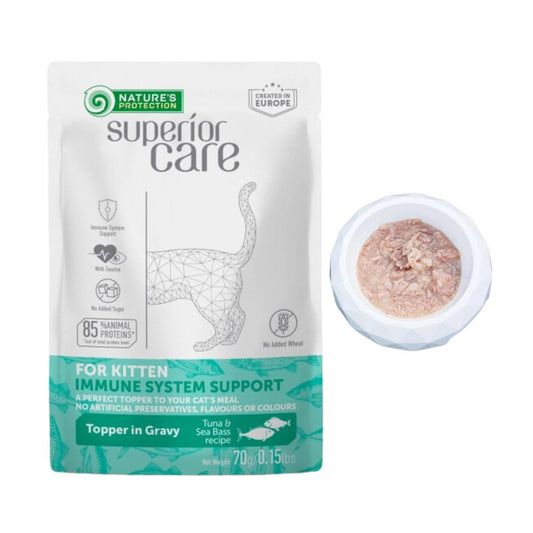 Nature's Protection Kitten Immune Support Topper Tonno e Branzino 70g Bustina Gattini