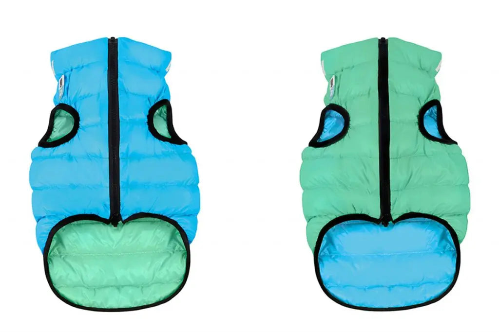 AiryVest Lumi Piumino Revers Verde/Blu S30 cm per Cani - Animaliapet