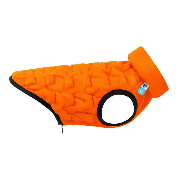 AiryVest Uni Piumino Elastic Revers Arancio/Nero M43 cm per Cani - Animaliapet