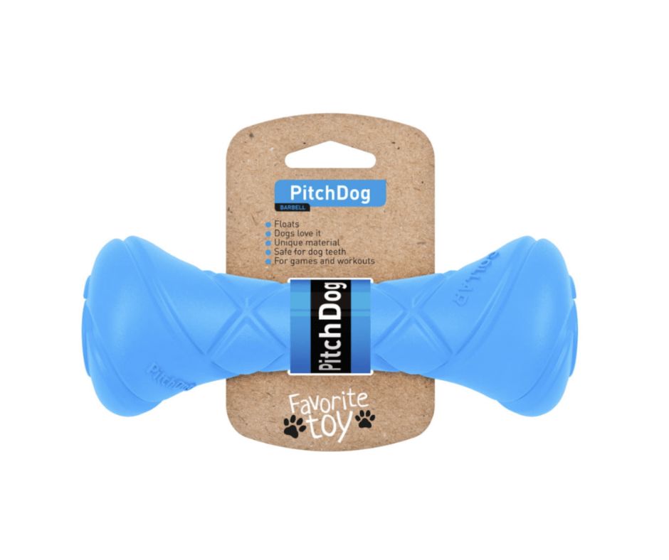 Collar PitchDog Barbell Blu Bilanciere 19x7cm per Cani - Animaliapet