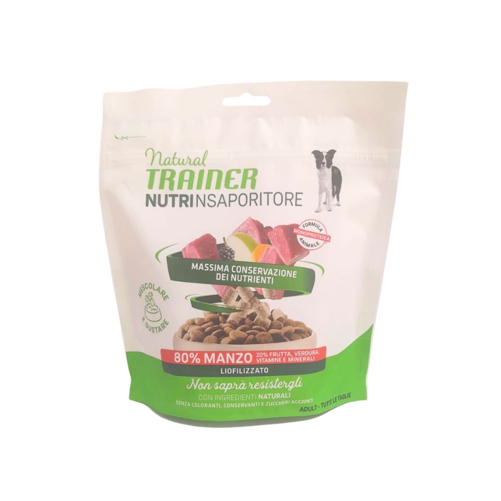 Trainer Nutri Insaporitore Manzo Liofilizzato 120g Snack Cani Adult