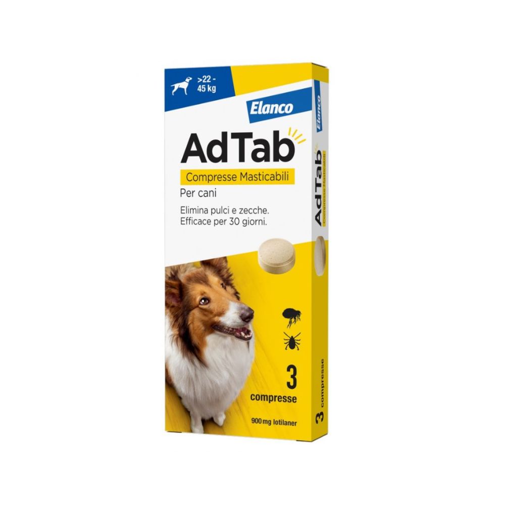 Elanco Adtab Compresse Masticabili per Cani  >22 a 45Kg conf. da 3cpr - Animaliapet