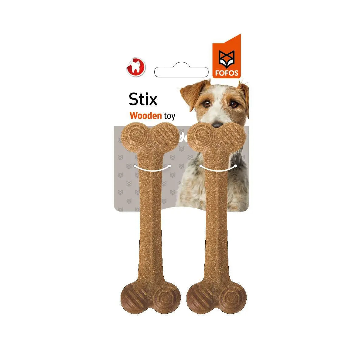 FOFOS Woodplay Bone Twins Giochi per Cani - Animaliapet