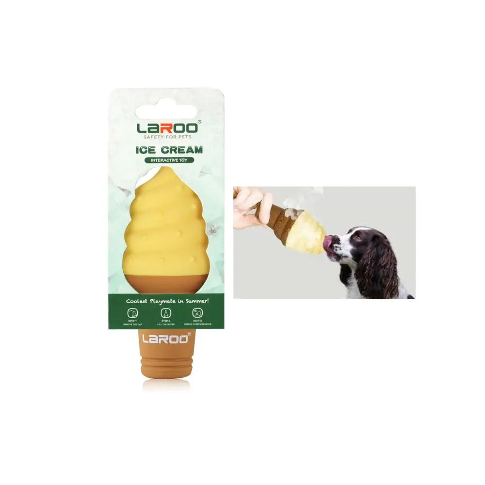 LaRoo Ice Cream Gelato Cono Giallo in Silicone per Cani - Animaliapet