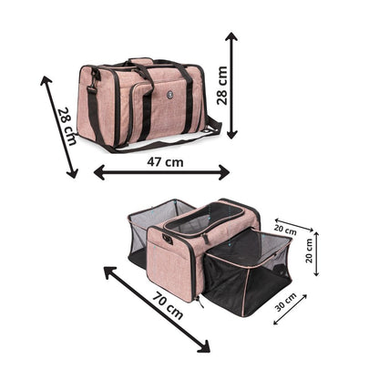 Fofos Trasportino Espandibile Pieghevole Rosa per Cani e Gatti