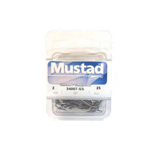 Mustad 34007-SS Taglia 2 25Pezzi Ami per la Pesca - Animaliapet