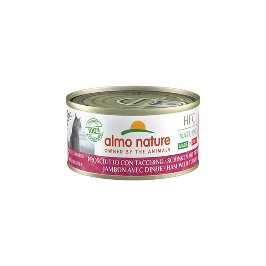 Almo Nature HFC Natural Prosciutto con Tacchino Made in Italy 70g Lattina Gatti