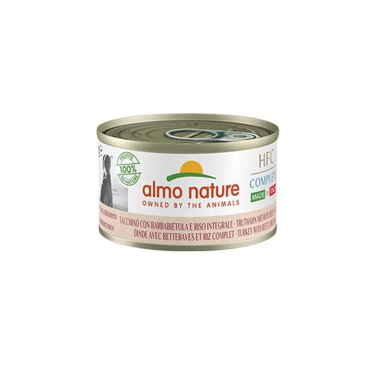 Almo Nature HFC Complete Tacchino, Barbabietola e Riso Made in Italy 95g Lattina Cani Adulti - Animaliapet