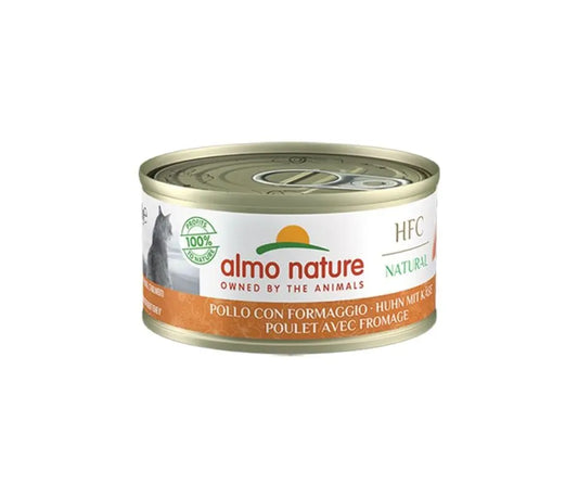 Almo Nature HFC Natural Pollo con Formaggio Lattina da 70g Gatti AdultLattina Umido GattiAnimaliapet