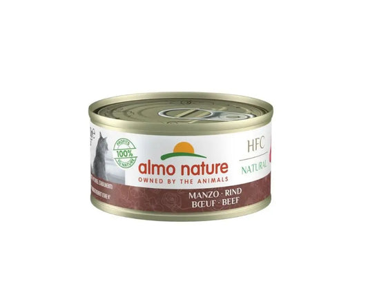 Almo Nature HFC Natural Manzo 70g Lattina Gatti AdultiLattina Umido GattiAnimaliapet