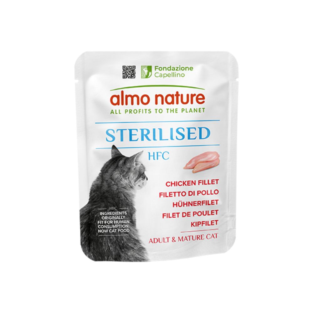 Almo Nature HFC Sterilised Filetto di Pollo 50g Bustina Gatti Adulti Sterilizzati