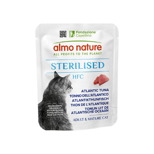 Almo Nature HFC Sterilised Tonno dell'Atlantico 50g Bustina Gatti Adulti Sterilizzati